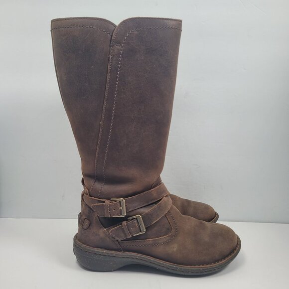 UGG Shoes - UGG Rosen Women's Brown Leather Riding Lined Winter Boots S/N1005450 US Size 6